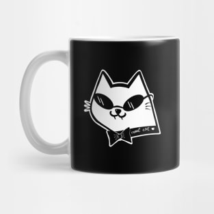 Cool black cat in glasses , cat gentleman Mug